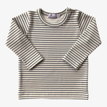 AnouKidz Newborn Longsleeve Rib Stripe Dark Jeans