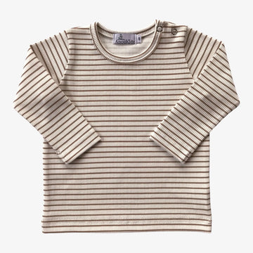AnouKidz Newborn Longsleeve Rib Stripe Taupe