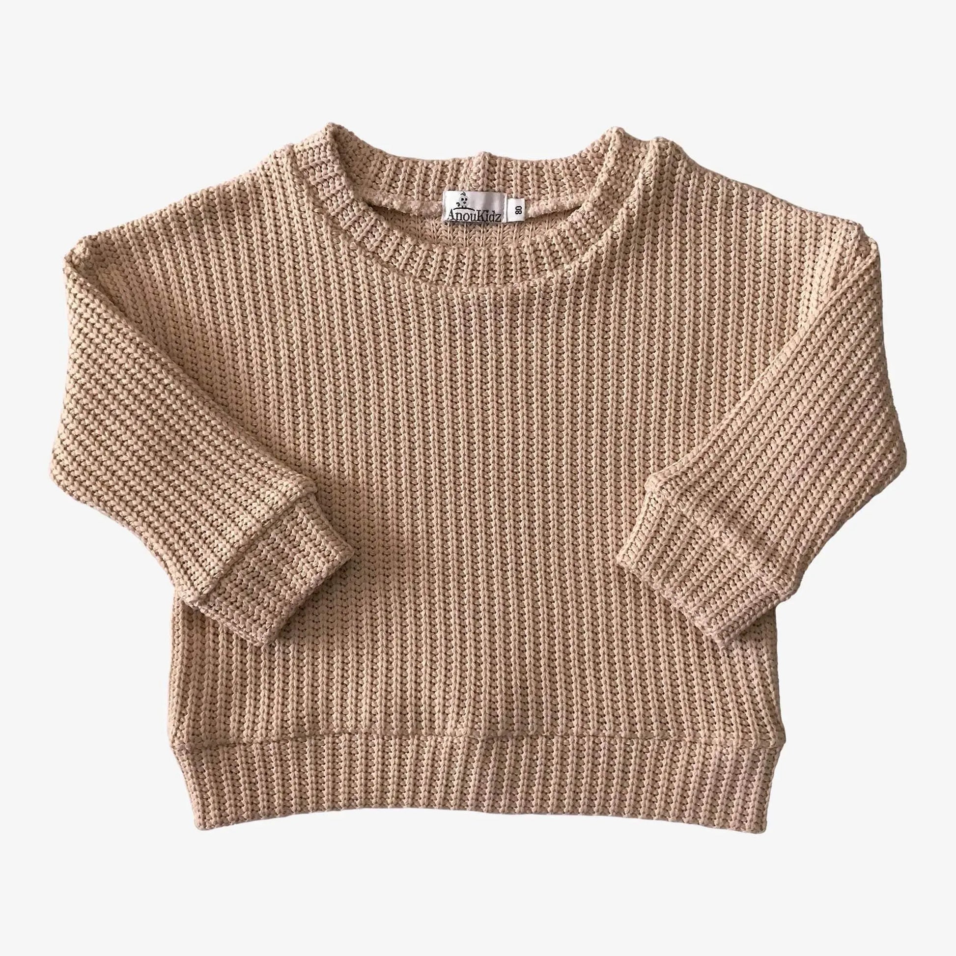 AnouKidz Oversized Gebreide Trui Zand