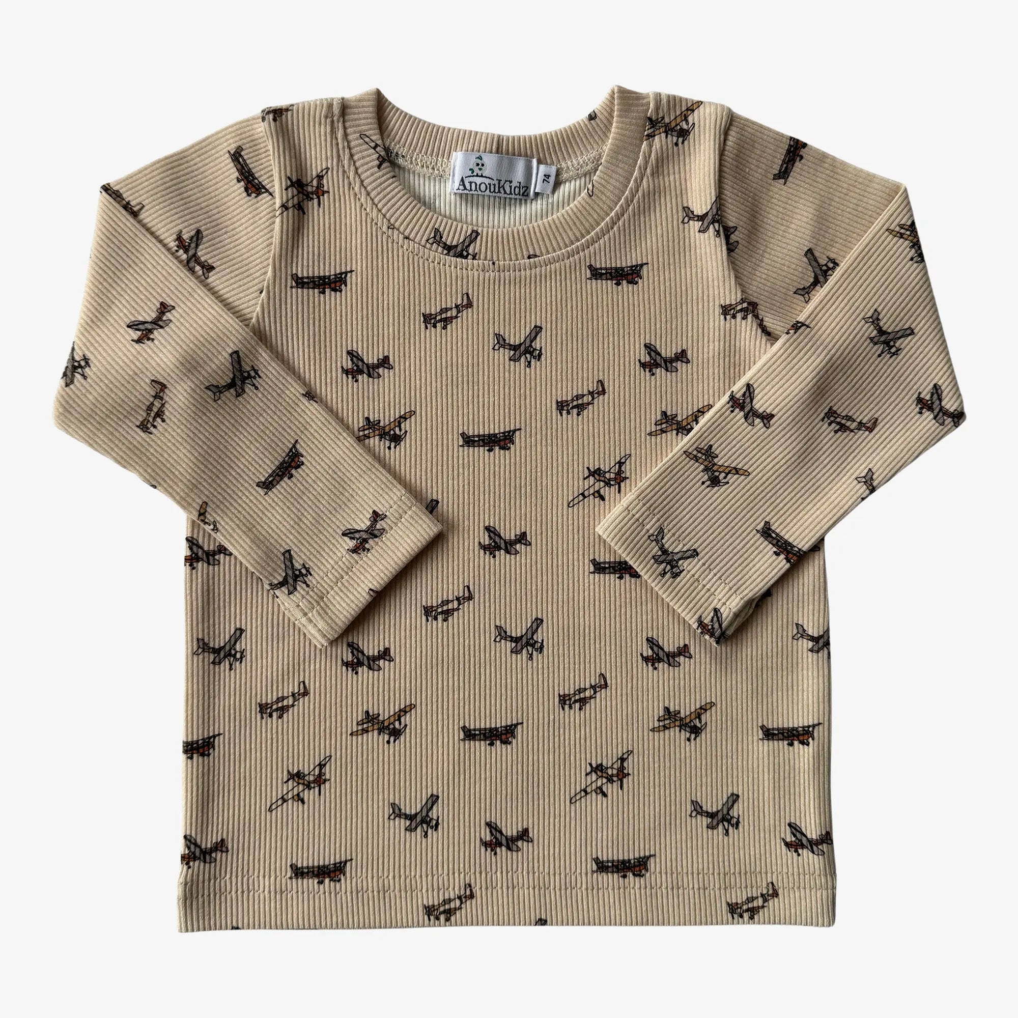 AnouKidz Longsleeve Rib Airplane
