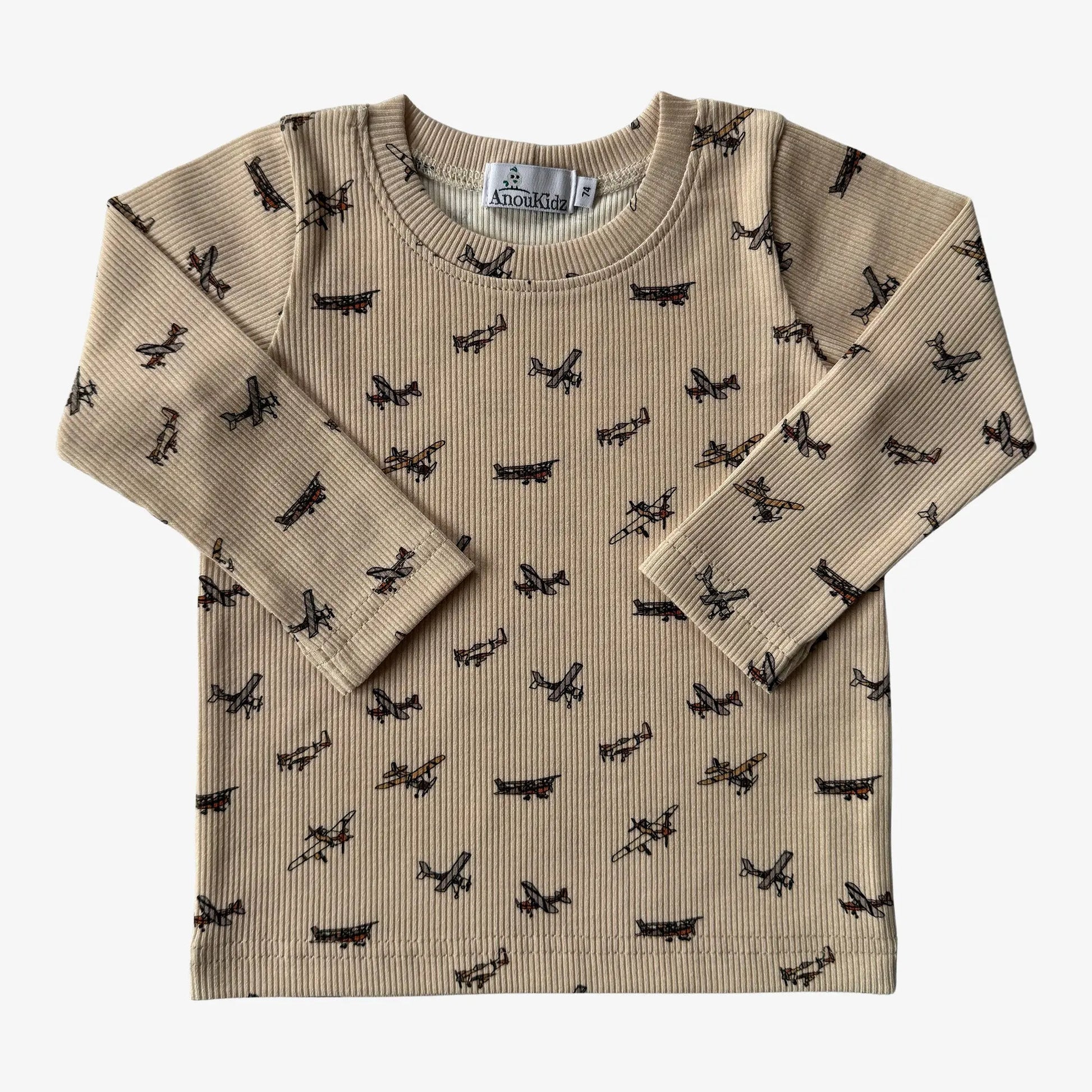 AnouKidz Longsleeve Rib Airplane