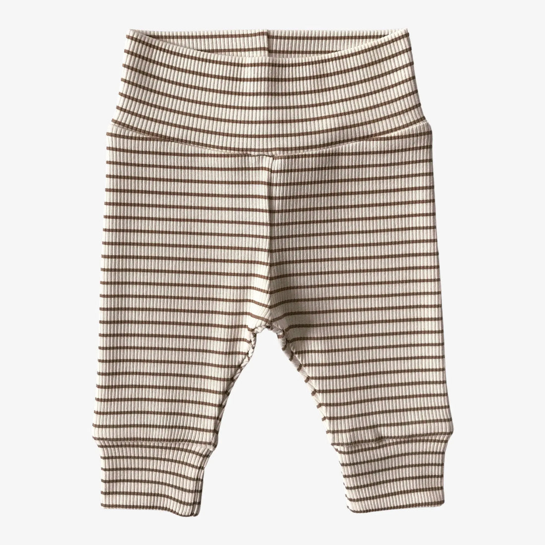 AnouKidz Newborn Broekje Rib Stripe Taupe