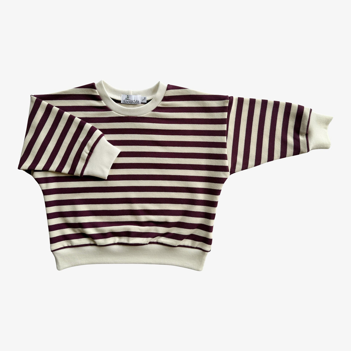 AnouKidz Oversized Sweater Stripe Aubergine