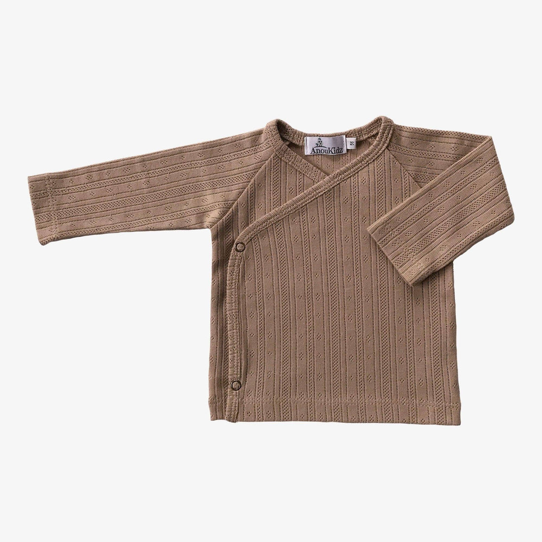 AnouKidz Overslagshirtje Pointelle Dark Beige