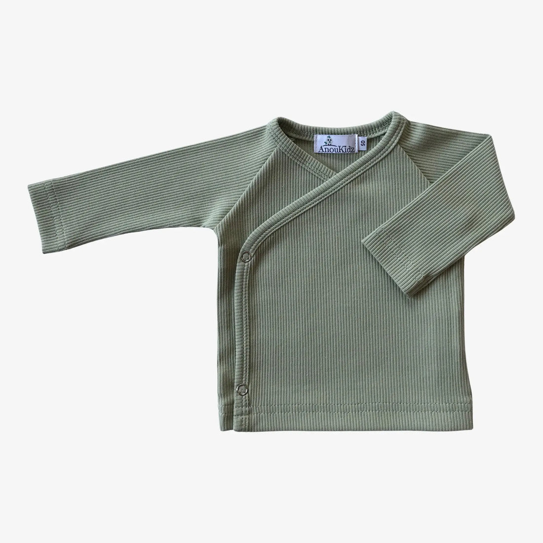 AnouKidz Overslagshirtje Rib Dusty Green