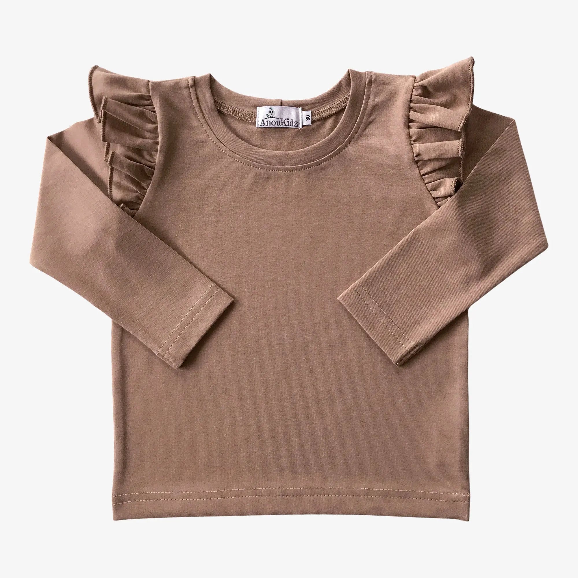 AnouKidz Ruffle Longsleeve Dark Beige