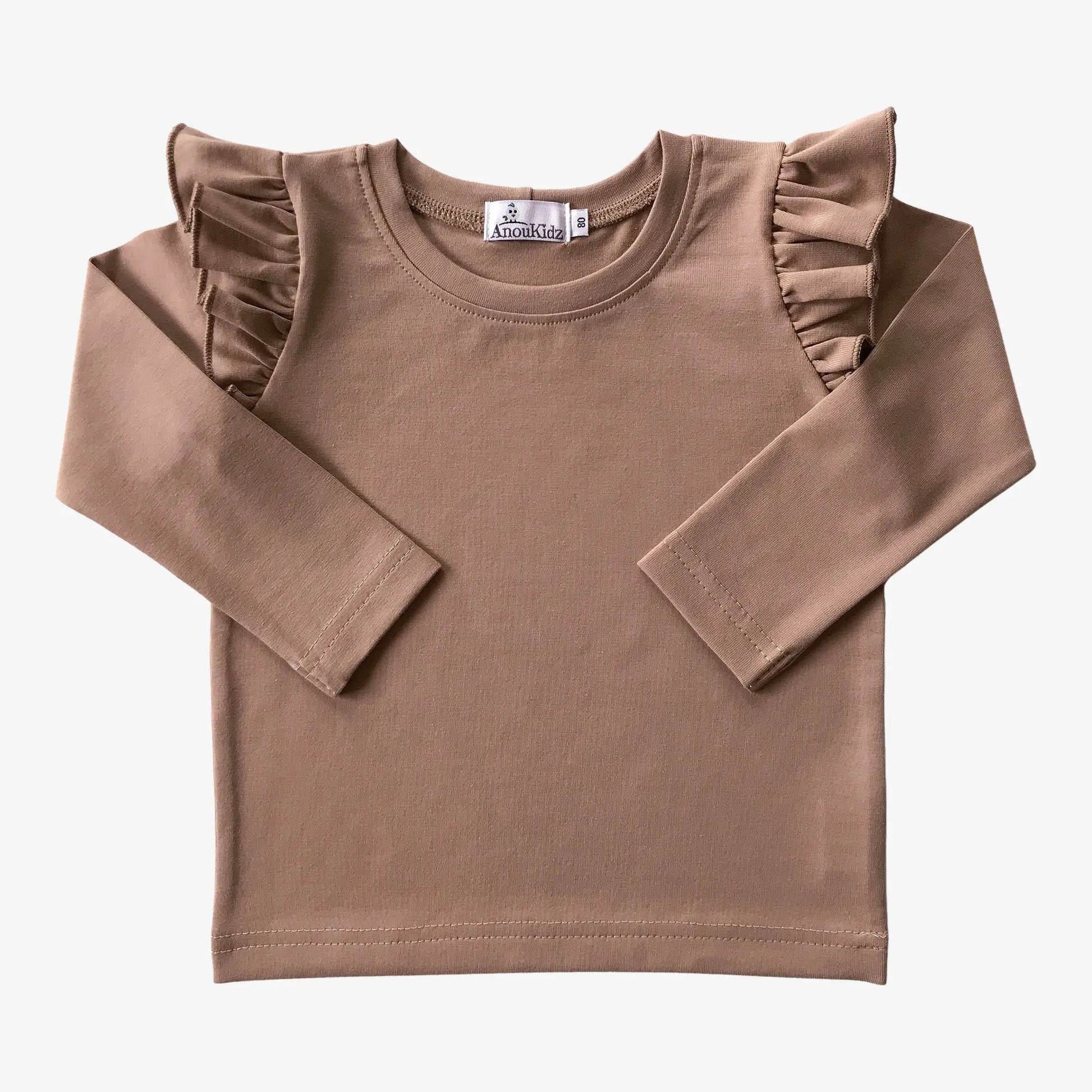 AnouKidz Ruffle Longsleeve Dark Beige