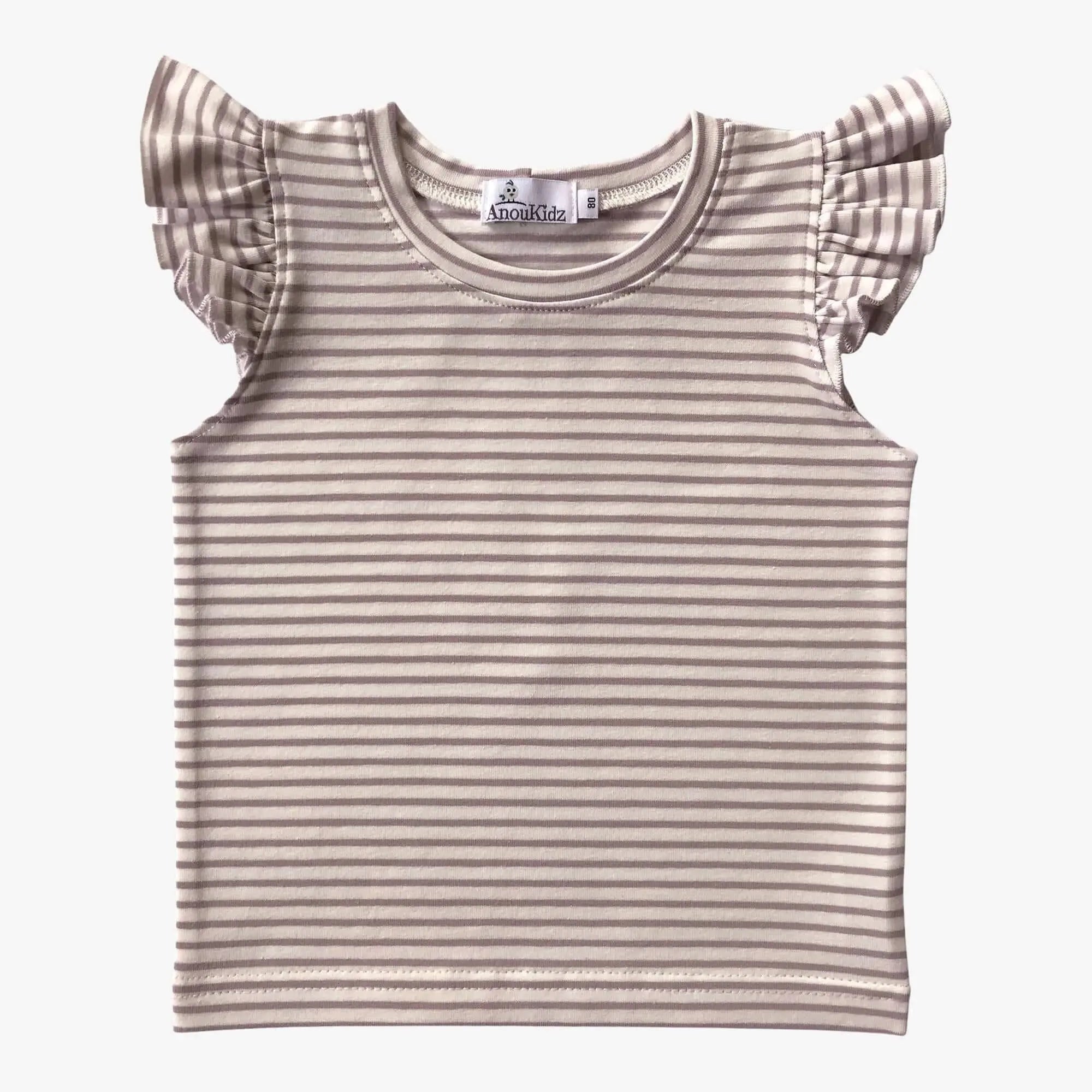 AnouKidz Ruffle Top Lilac Stripes
