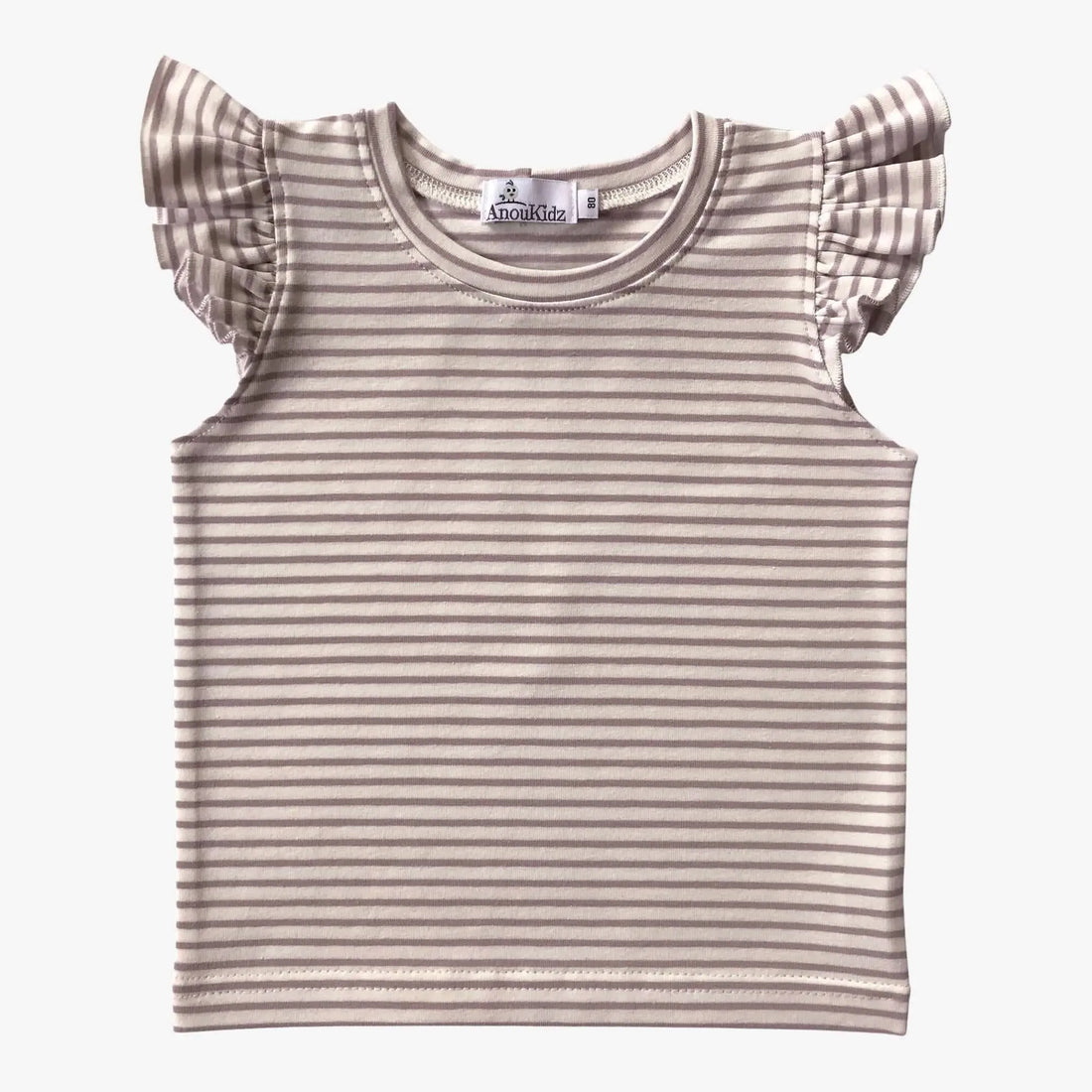 AnouKidz Ruffle Top Lilac Stripes
