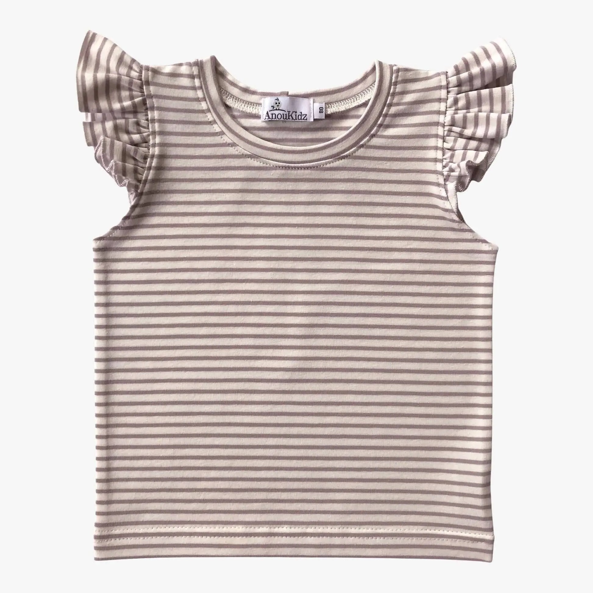 AnouKidz Ruffle Top Lilac Stripes
