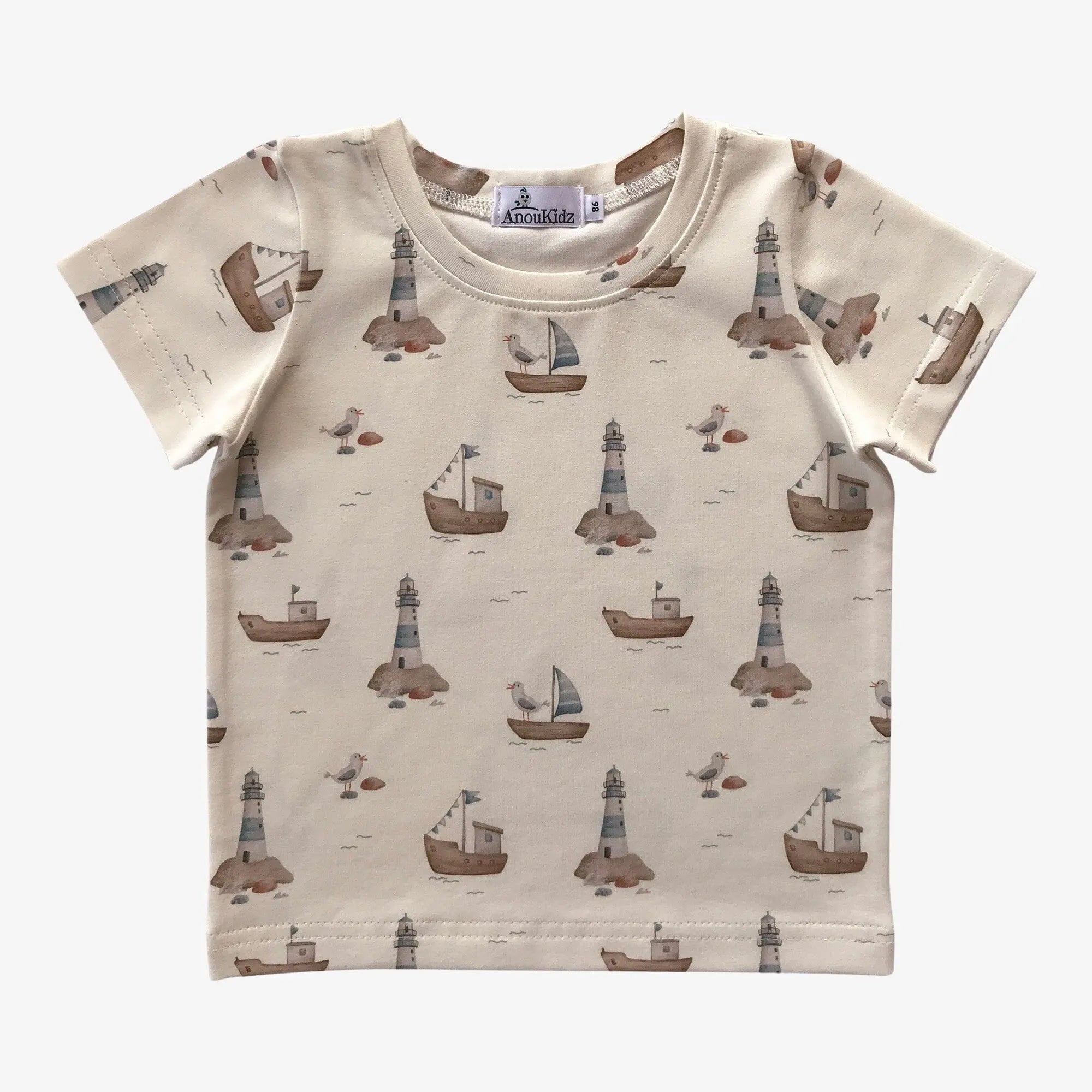 AnouKidz Shirtje Boats Lighthouse