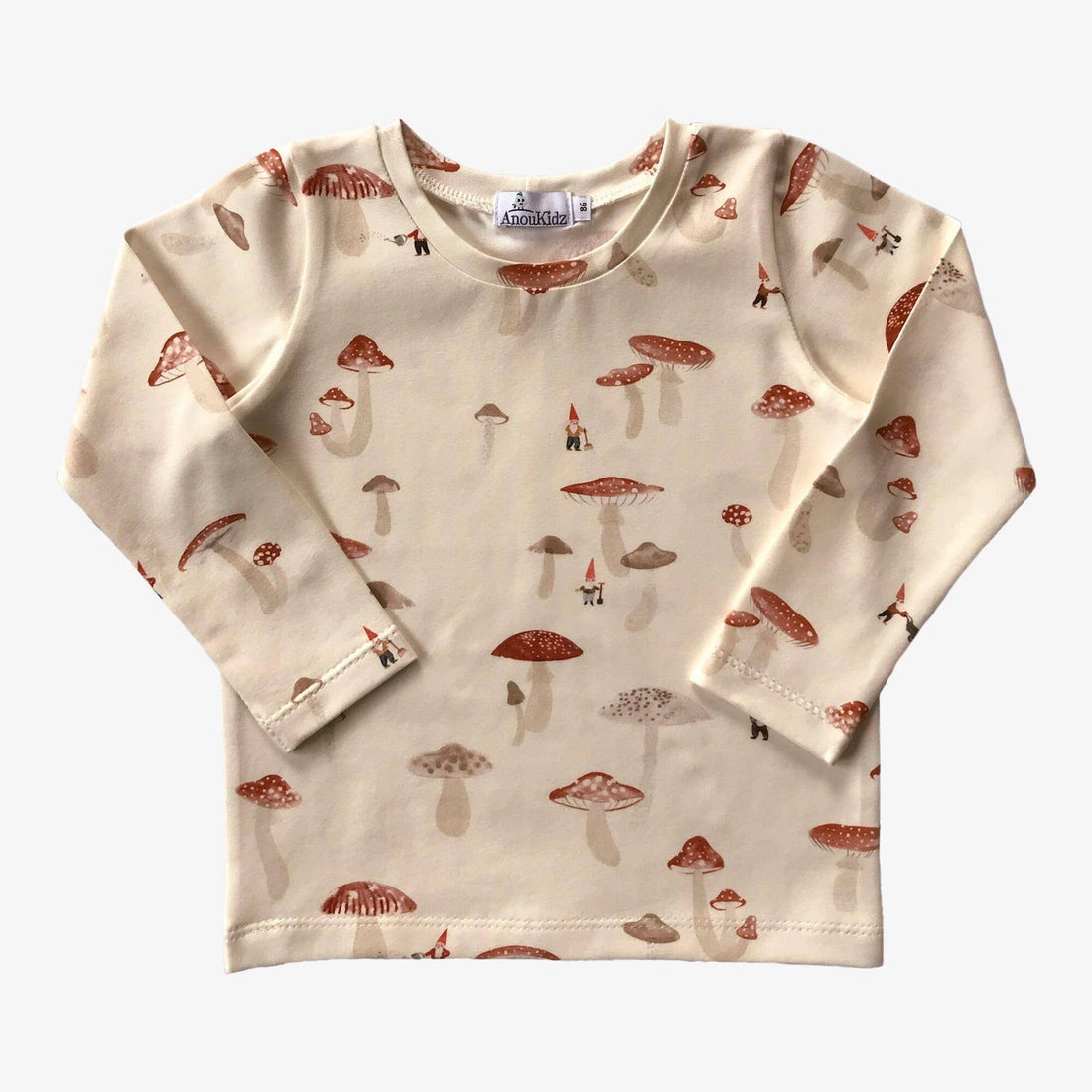 AnouKidz Shirtje Mushrooms & Gnomes Maat 86