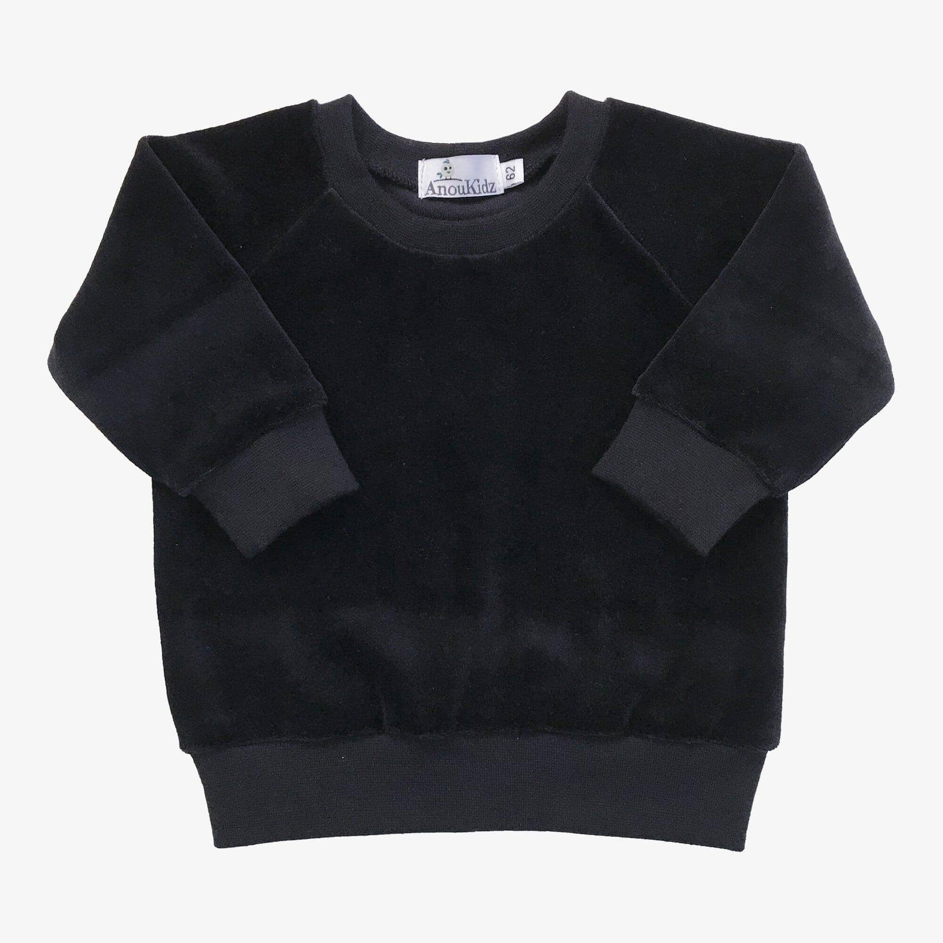 AnouKidz Sweater Velours Zwart Maat 62